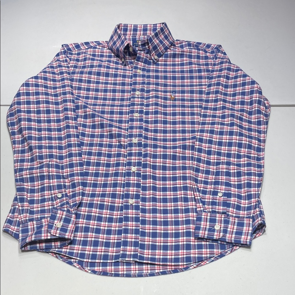 Ralph Lauren size medium Blue and Red Plaid Oxford Cloth Button Down Shirt
